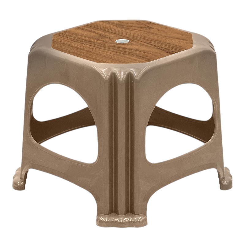 Σκαμπώ πολυπροπυλενίου στοιβαζόμενο Desia Megapap χρώμα μπεζ 35x35x32εκ.