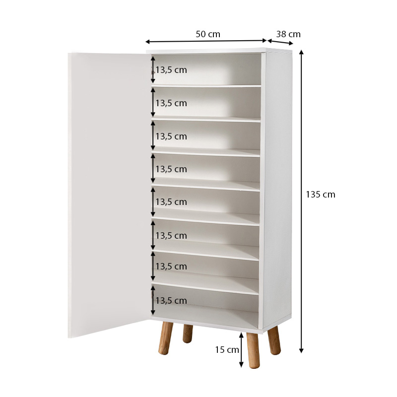 Ντουλάπι κουζίνας/μπάνιου - Παπουτσοθήκη χρώμα λευκό 5