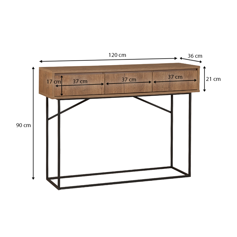 Κονσόλα χρώμα καρυδί 5