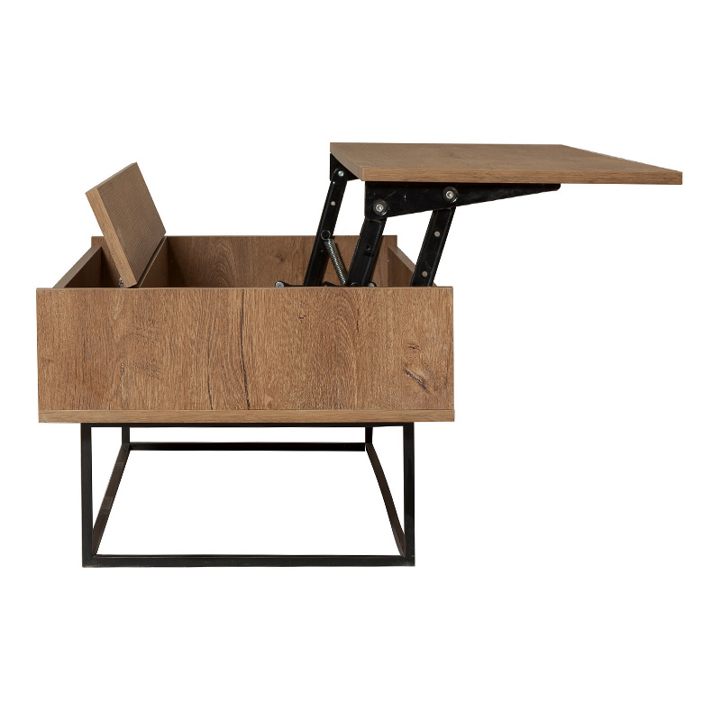 Τραπεζάκι σαλονιού με σερβιτόρο χρώμα καρυδί 5