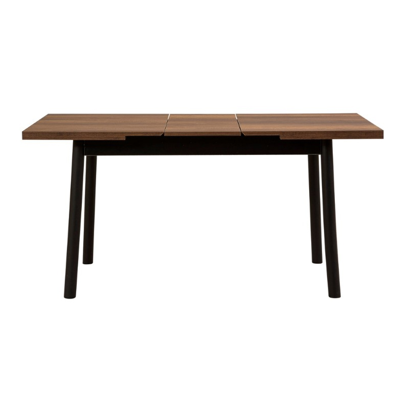 Τραπέζι επεκτεινόμενο χρώμα καρυδί - μαύρο 120/ 5