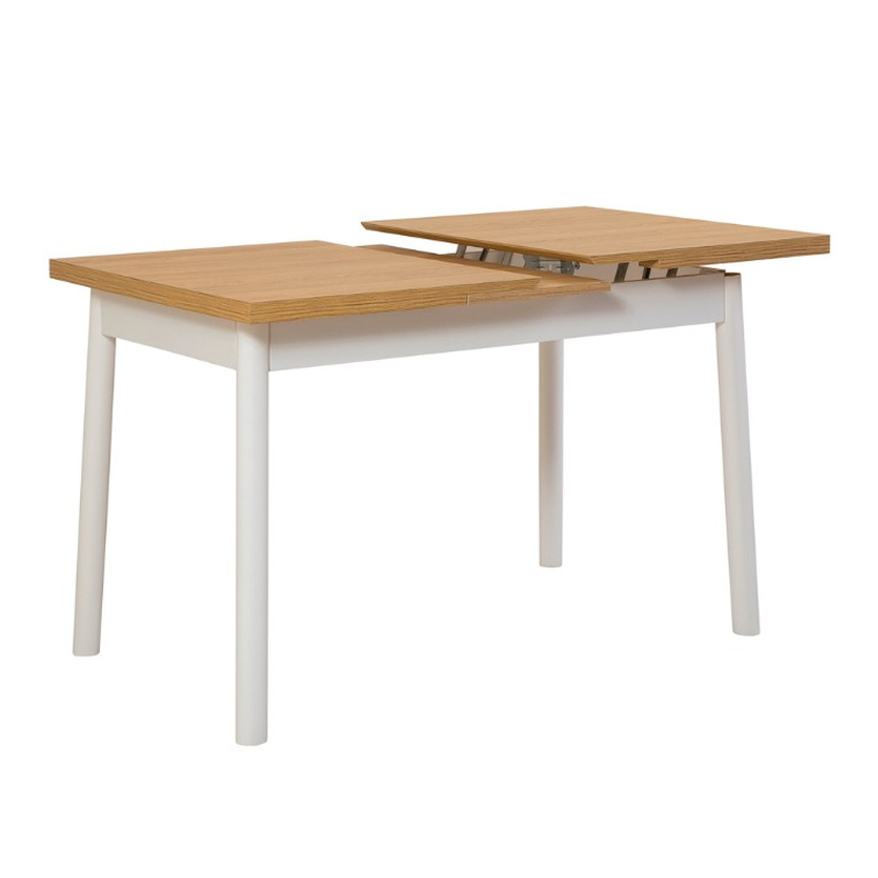 Τραπέζι επεκτεινόμενο χρώμα φυσικό - λευκό 120/ 3