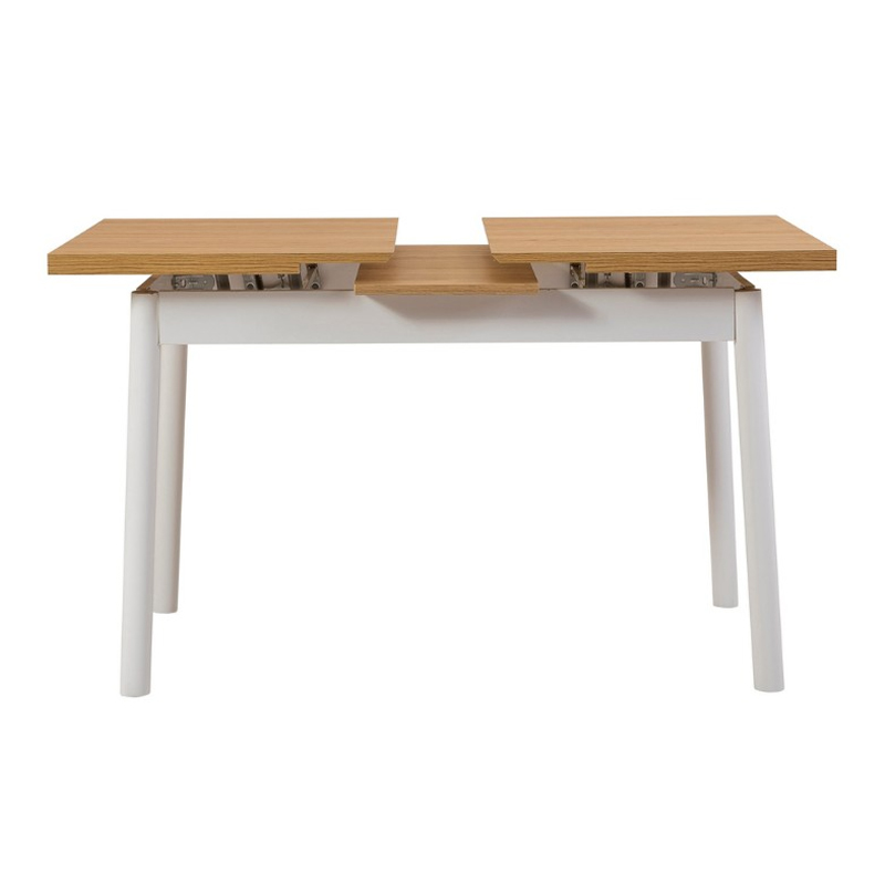 Τραπέζι επεκτεινόμενο χρώμα φυσικό - λευκό 120/ 4