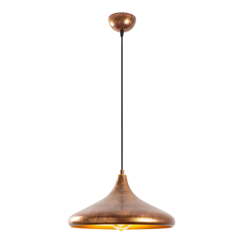 Φωτιστικό οροφής E27 μεταλλικό μονόφωτο χρώμα Φ34x119εκ.