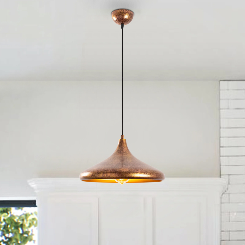 Φωτιστικό οροφής E27 μεταλλικό μονόφωτο χρώμα Φ34x119εκ. 2