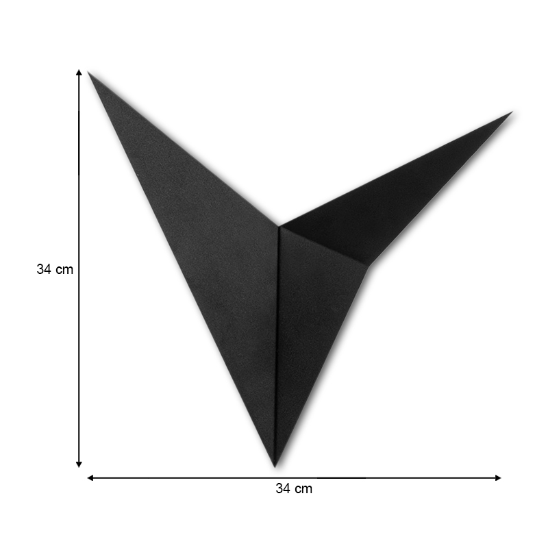 Απλίκα τοίχου μεταλλική χρώμα μαύρο 3