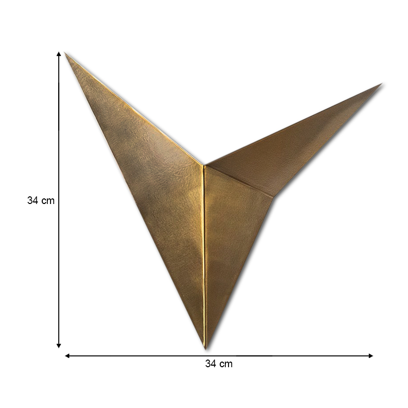 Απλίκα τοίχου μεταλλική χρώμα χρυσό 3