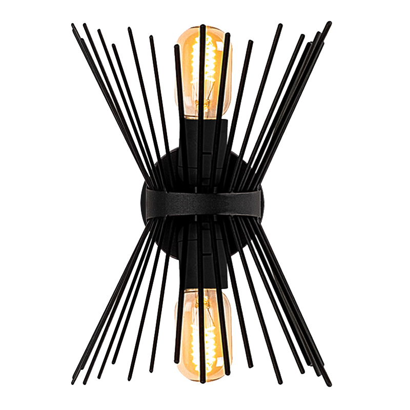 Απλίκα τοίχου E27 μεταλλική χρώμα μαύρο