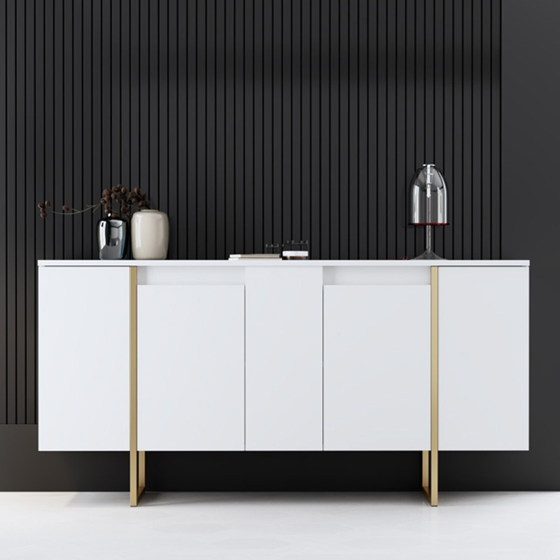 Μπουφές χρώμα λευκό - χρυσό 2