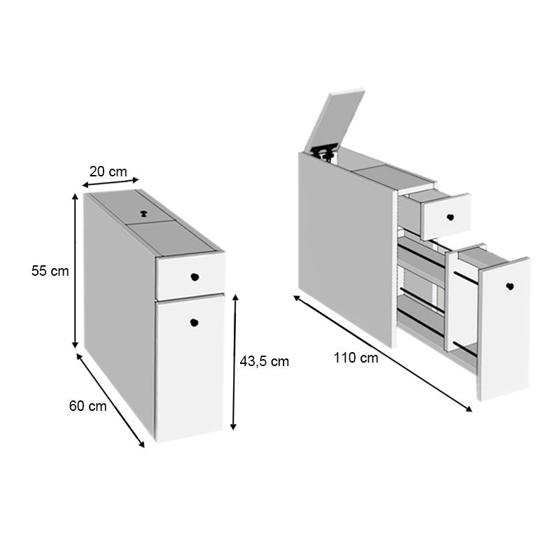 Ντουλάπι μπάνιου χρώμα ανθρακί 4