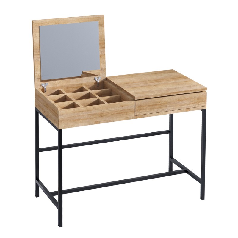 Τουαλέτα με καθρέπτη χρώμα φυσικό οξιάς 6