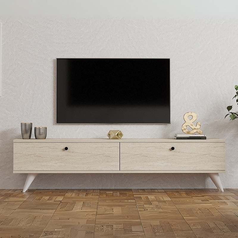 Έπιπλο τηλεόρασης χρώμα travertine 3
