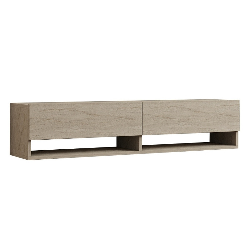 Έπιπλο τηλεόρασης επιτοίχιο χρώμα travertine 4