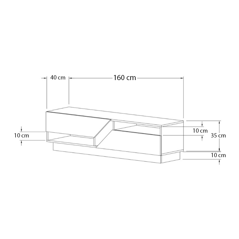 Έπιπλο τηλεόρασης χρώμα travertine 6