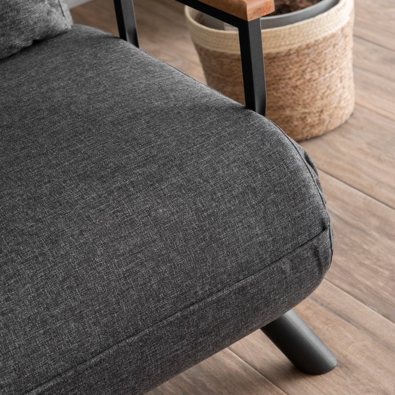 Καναπές - κρεβάτι διθέσιος υφασμάτινος χρώμα ανθρακί 5