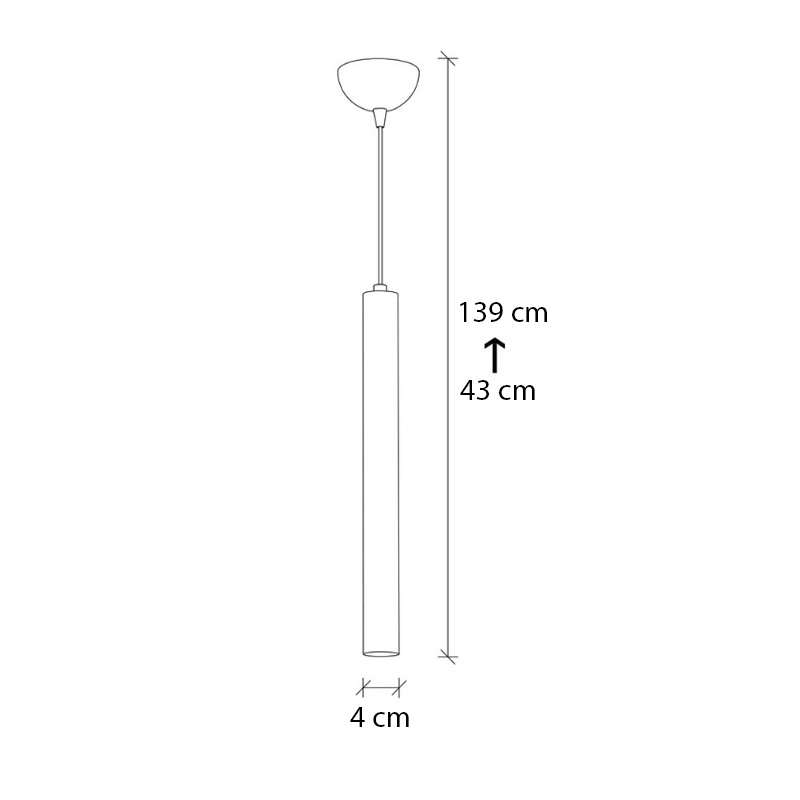 Φωτιστικό οροφής I E27 μεταλλικό μονόφωτο χρώμα χρυσό Ø4x139εκ. 5