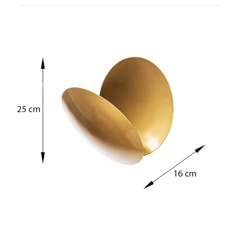 Απλίκα τοίχου Led μεταλλική χρώμα χρυσό 9