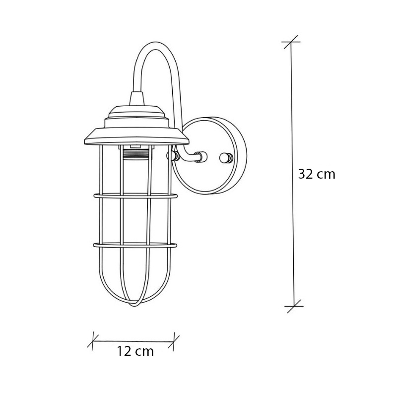 Απλίκα τοίχου E27 μεταλλική χρώμα χρυσό 5