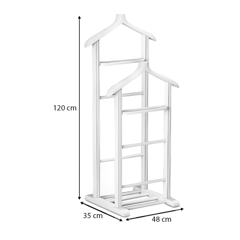 Επιδαπέδια κρεμάστρα II ξύλινη χρώμα λευκό 4