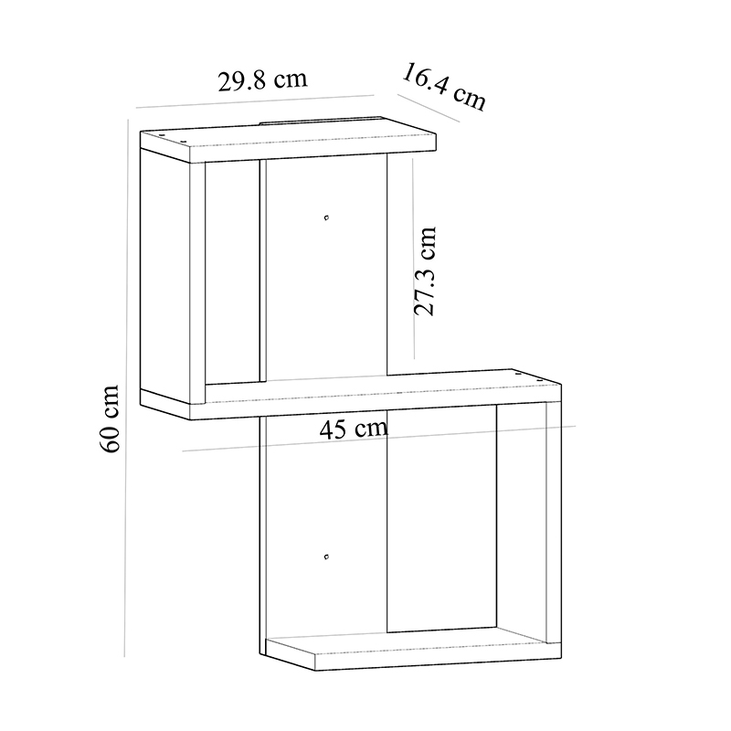 Ραφιέρα τοίχου χρώμα λευκό 4