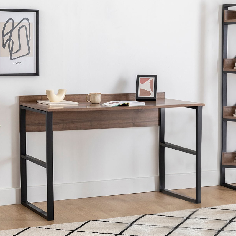 Γραφείο εργασίας χρώμα καρυδί - μαύρο