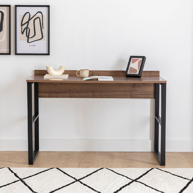 Γραφείο εργασίας χρώμα καρυδί - μαύρο 2