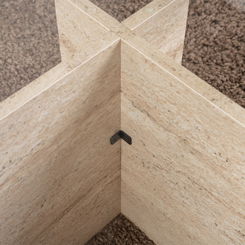 Τραπεζάκι σαλονιού γυάλινο χρώμα travertine 5