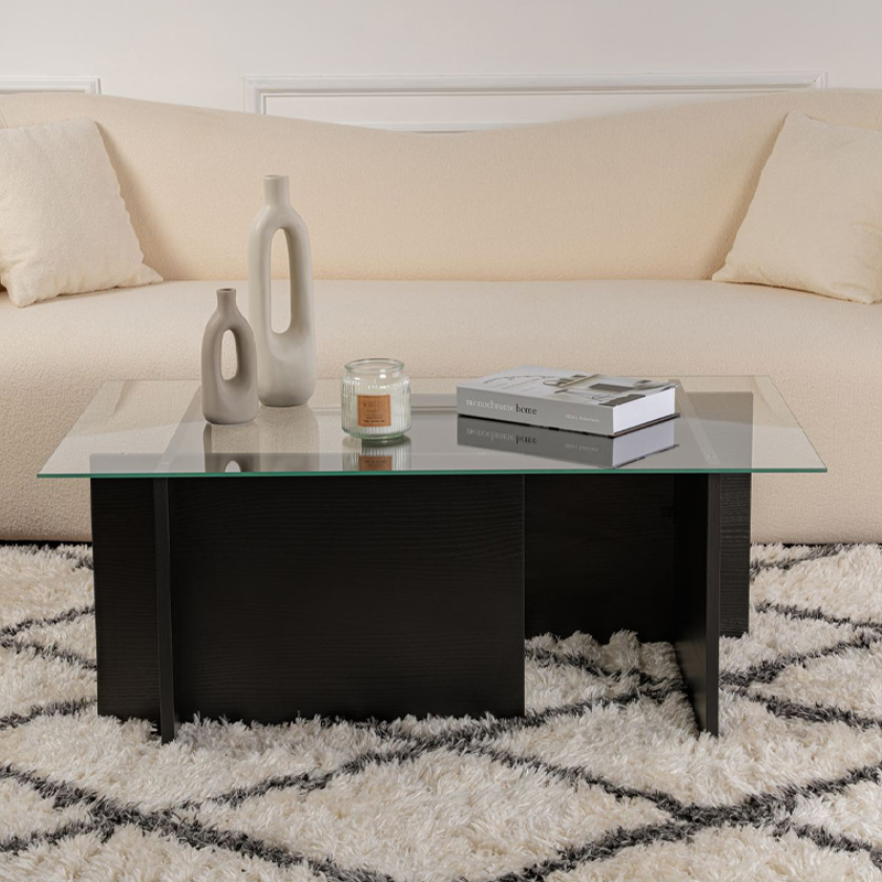 Τραπεζάκι σαλονιού γυάλινο χρώμα 3