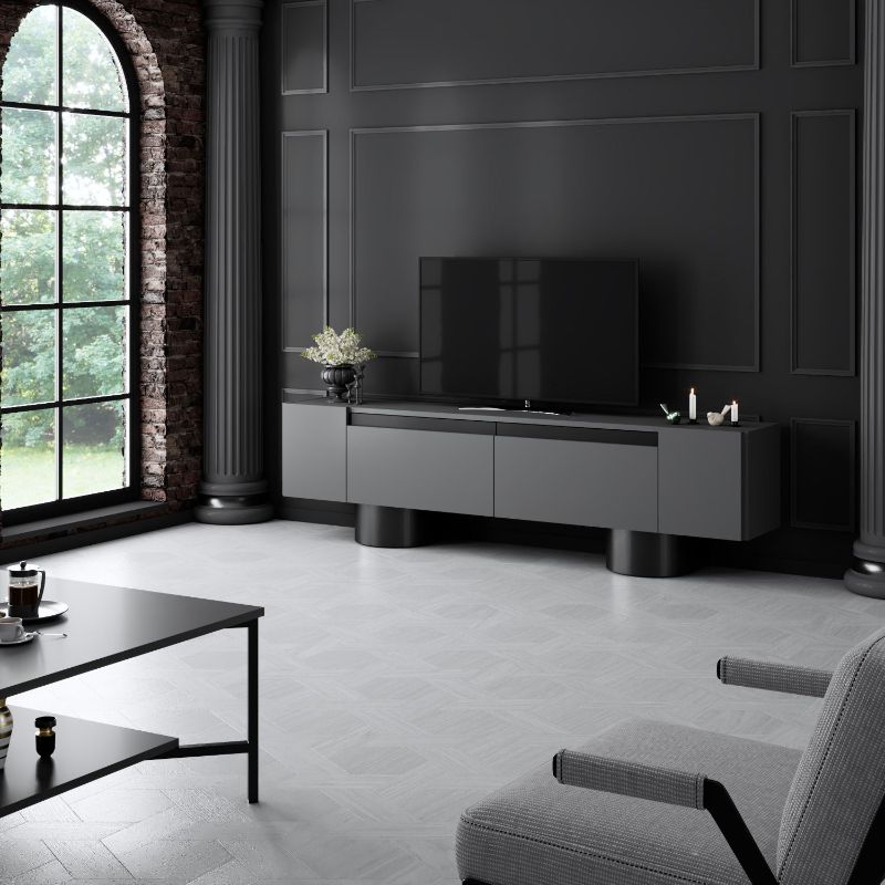 Έπιπλο τηλεόρασης χρώμα ανθρακί 6