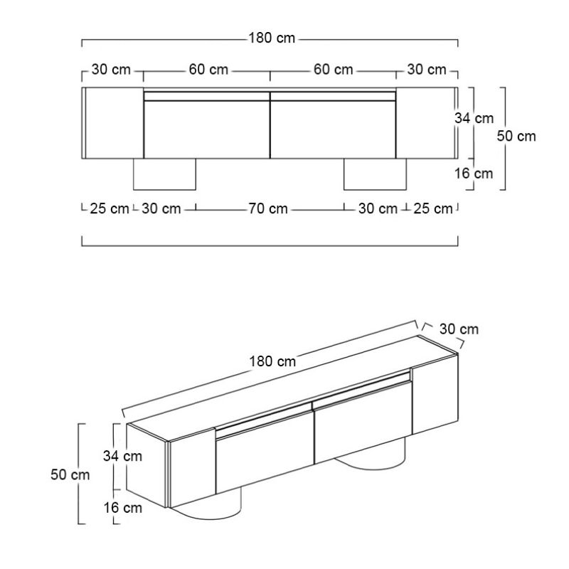 Έπιπλο τηλεόρασης χρώμα ανθρακί 9