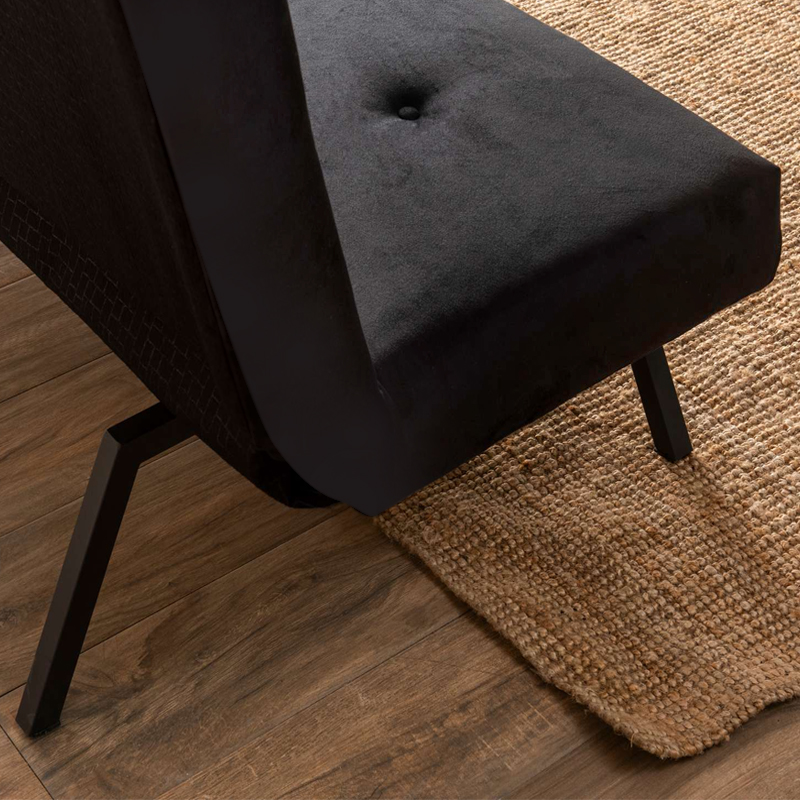 Καναπές - κρεβάτι τριθέσιος υφασμάτινος χρώμα μαύρο 5