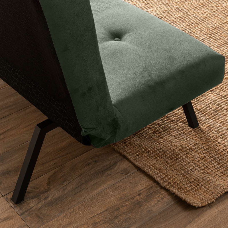 Καναπές - κρεβάτι τριθέσιος υφασμάτινος χρώμα πράσινο 5