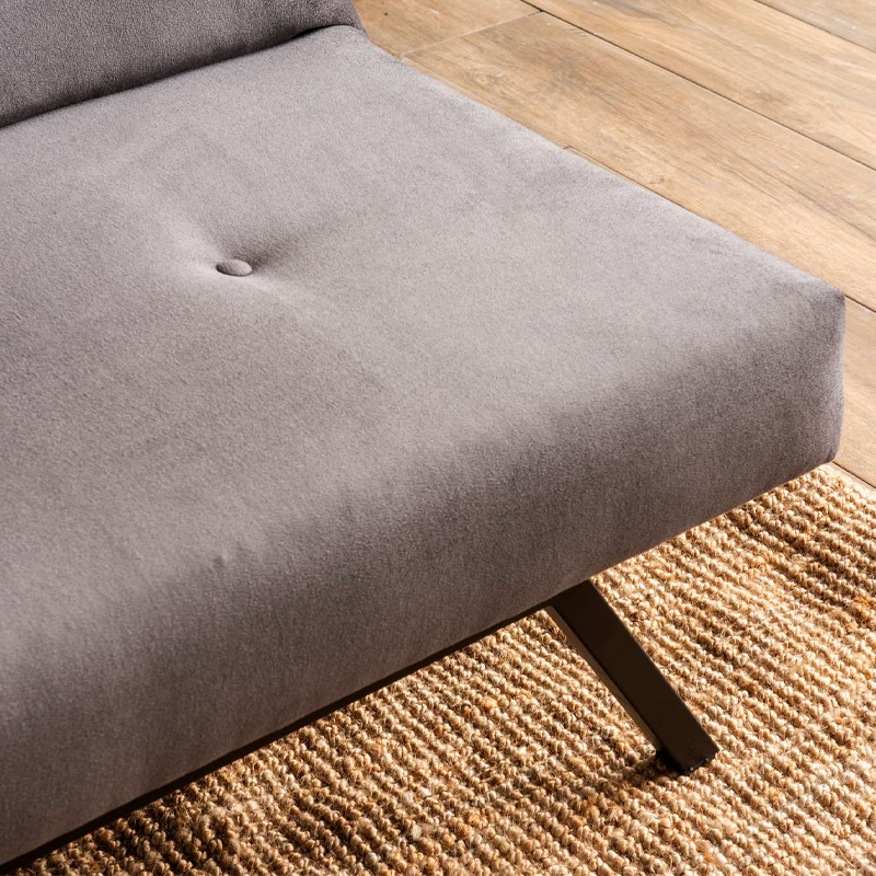 Καναπές - κρεβάτι τριθέσιος υφασμάτινος χρώμα γκρι 4