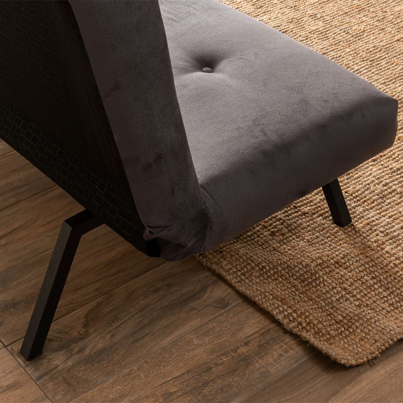 Καναπές - κρεβάτι τριθέσιος υφασμάτινος χρώμα γκρι 5