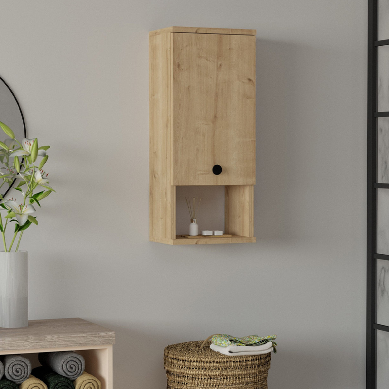 Ντουλάπι μπάνιου επιτοίχιο χρώμα oak