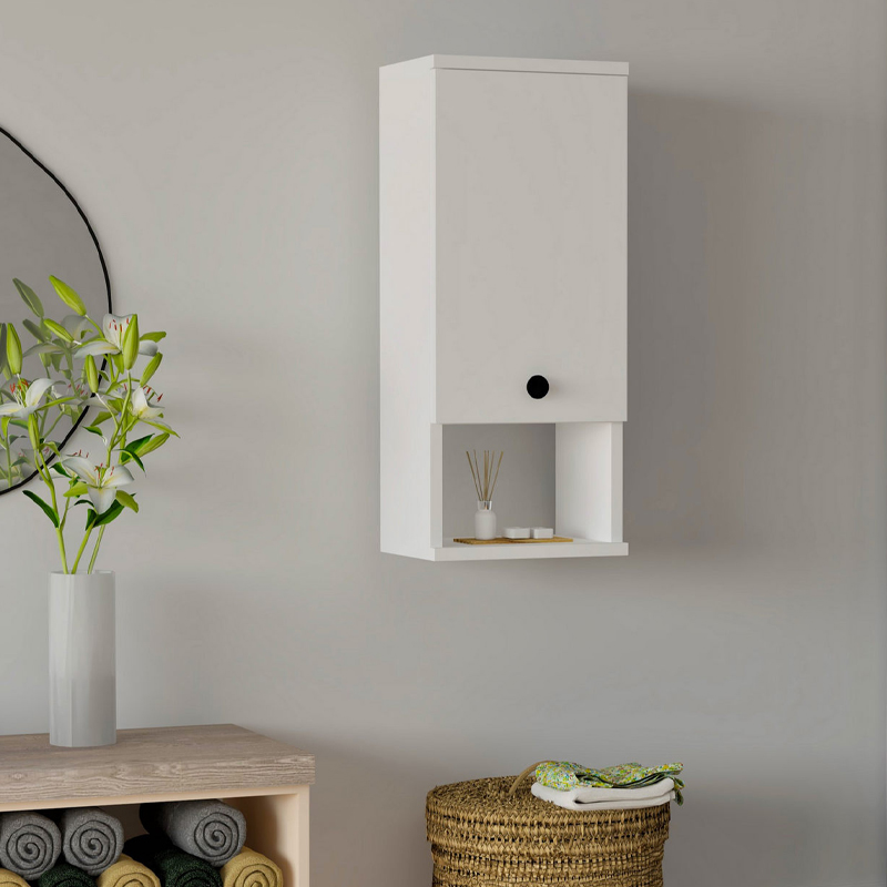 Ντουλάπι μπάνιου επιτοίχιο χρώμα λευκό