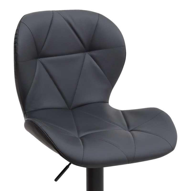 Σκαμπό μπαρ με ρυθμιζόμενο ύψος PU μαύρο - βάση μαύρο ματ 45,5x38x89/109εκ. 7