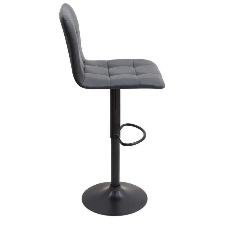 Σκαμπό μπαρ με ρυθμιζόμενο ύψος PU μαύρο - βάση μαύρο ματ 45x42x90/113εκ. 5