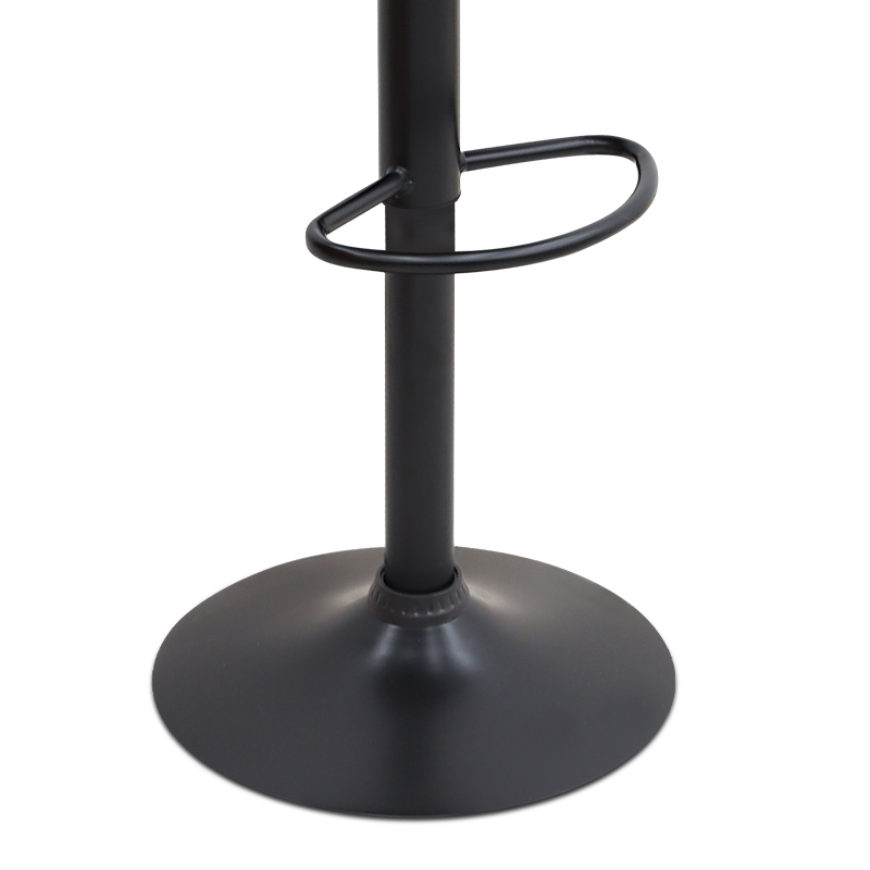 Σκαμπό μπαρ με ρυθμιζόμενο ύψος PU μαύρο - βάση μαύρο ματ 45x42x90/113εκ. 8