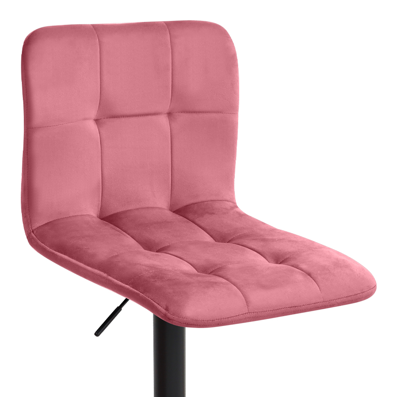 Σκαμπό μπαρ με ρυθμιζόμενο ύψος βελούδο σάπιο μήλο - βάση μαύρο ματ 45x42x90/113εκ. 7