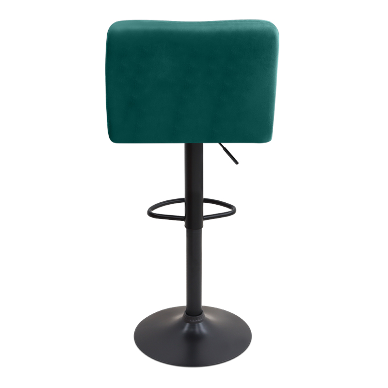 Σκαμπό μπαρ με ρυθμιζόμενο ύψος βελούδο κυπαρισσί - βάση μαύρο ματ 45x42x90/113εκ. 6