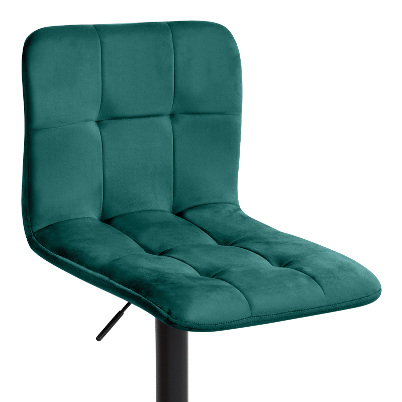 Σκαμπό μπαρ με ρυθμιζόμενο ύψος βελούδο κυπαρισσί - βάση μαύρο ματ 45x42x90/113εκ. 7