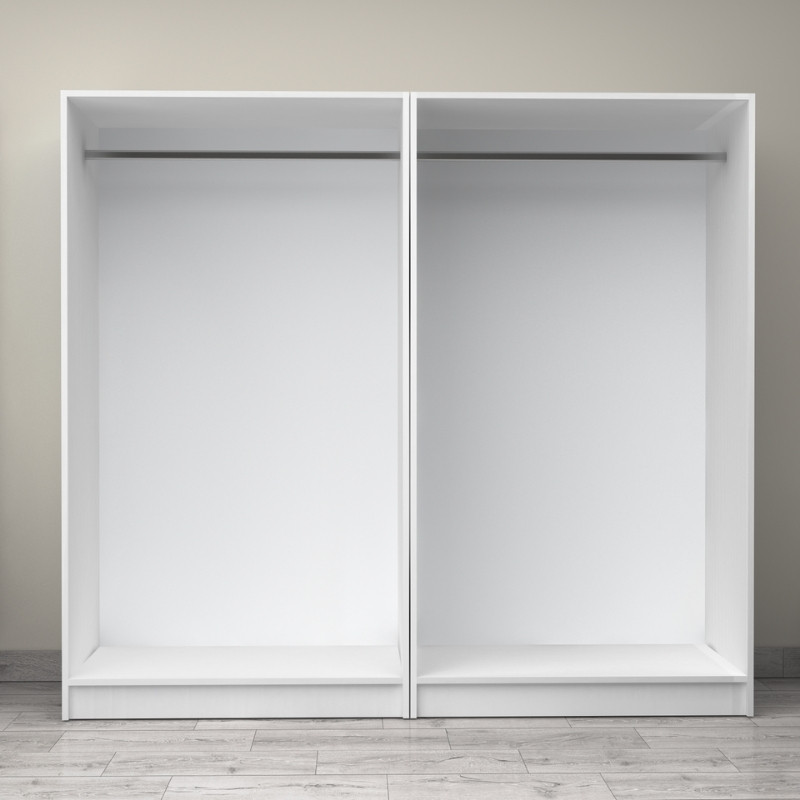 Ντουλάπα ρούχων τετράφυλλη χρώμα λευκό 3