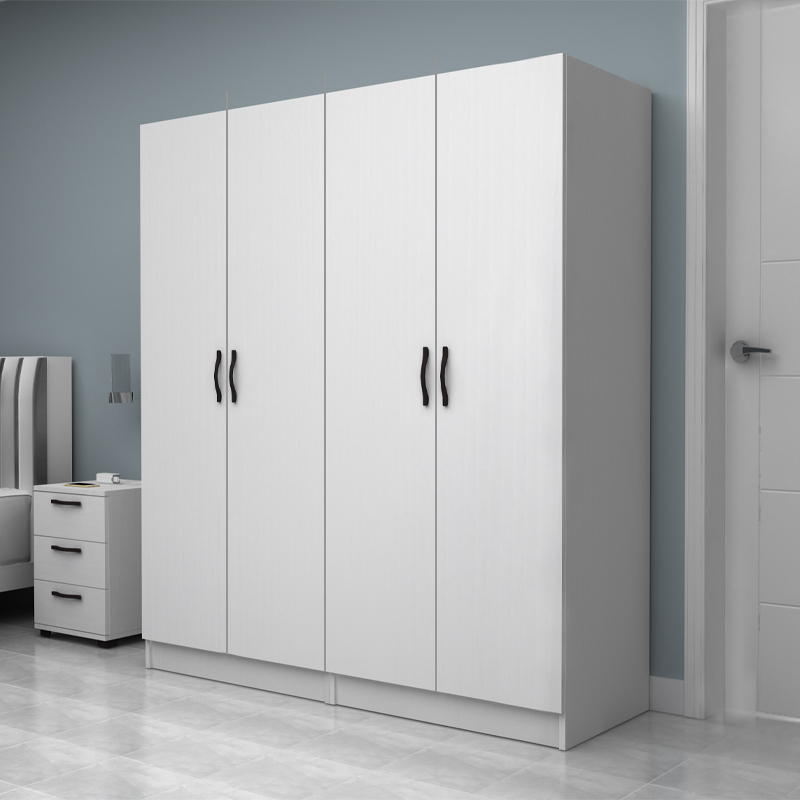 Ντουλάπα ρούχων τετράφυλλη χρώμα λευκό 3