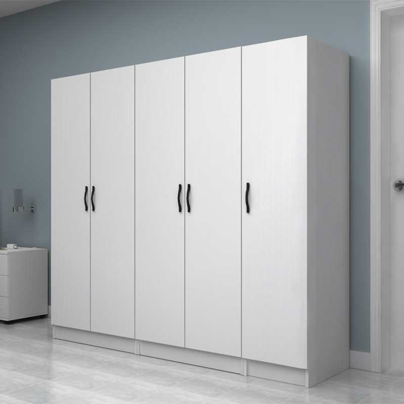 Ντουλάπα ρούχων πεντάφυλλη χρώμα λευκό 3