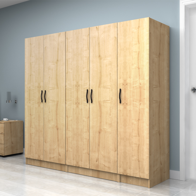 Ντουλάπα ρούχων πεντάφυλλη χρώμα φυσικό οξιάς 3