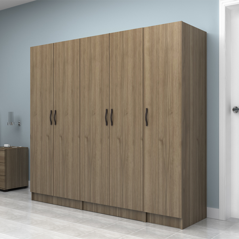 Ντουλάπα ρούχων πεντάφυλλη χρώμα καρυδί 3