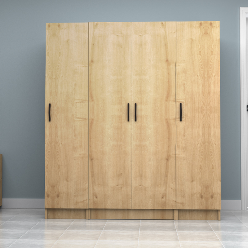 Ντουλάπα ρούχων τετράφυλλη χρώμα φυσικό οξιάς 4