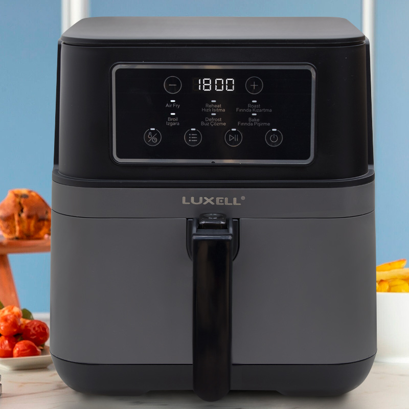 Φριτέζα αέρος - AirFryer LUXELL με αποσπώμενο κάδο 7,5lt χρώμα μαύρο 1550-1850W 6