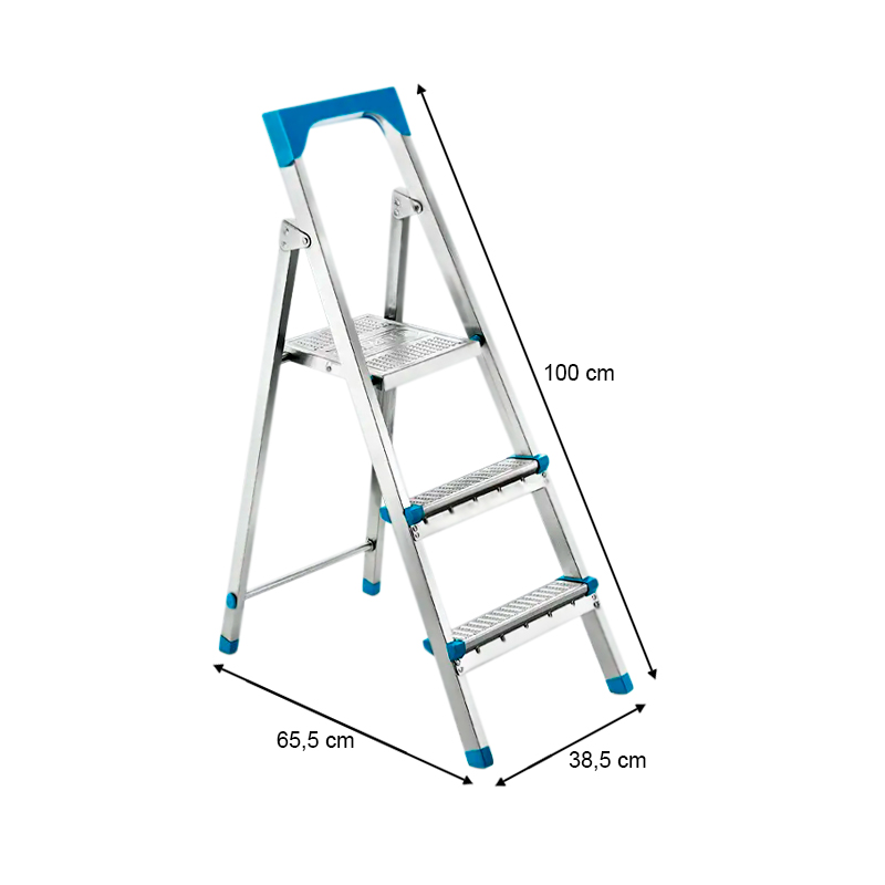 Σκάλα Gi200 Perilla μεταλλική 2+1 σκαλοπάτια 60εκ. 2